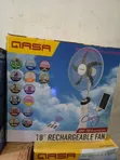 Qasa Fan Mai Sake Kunna da Hasken Rana tare da 2 Bulbs & Remote - 5