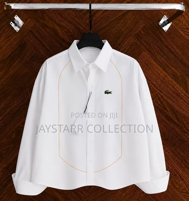 Men's Oversized Lacoste-Style Long Sleeve Shirt - 4 Colors - Abuja - 1
