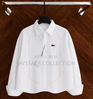 Men's Oversized Lacoste-Style Long Sleeve Shirt - 4 Colors - Abuja