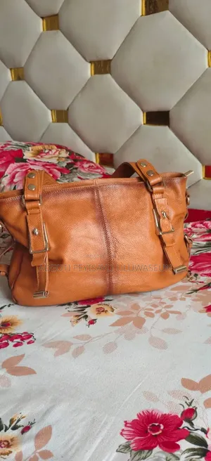 Thrift UK Branded Leather Handbag - Brown