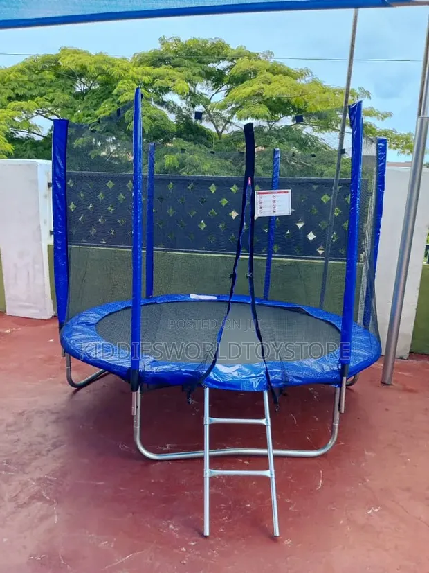Children Trampoline with Net Enclosure - 1
