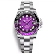 Luxury Purple Dial GMT Automatic Men's Wristwatch - 1