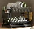 2-Tier Dish Drying Rack with Cutlery Holder - 2