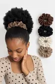 Customizable Satin Scrunchies & Hair Bowties - 1