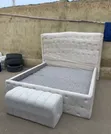Modern 6x6 Fabric Bed Frame - Brand New - 1