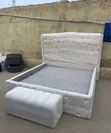 Modern 6x6 Fabric Bed Frame - Brand New - 2