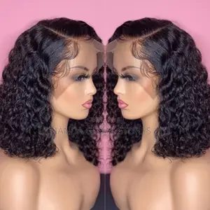 Short Deep Wave Curly Bob Lace Front Wig