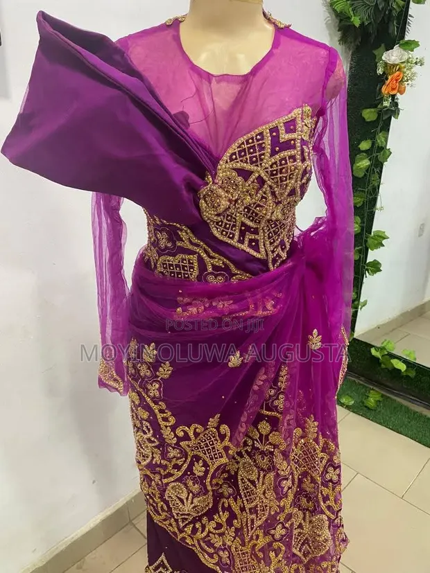 Magenta Traditional George Gown (Used) - 1