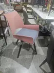 Modern Dining Visitor Chair - Blush Pink & Gray - 1