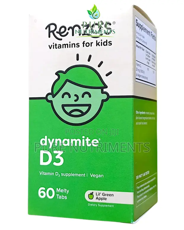 Renzo's Kids Dynamite D3 1000IU 60 Melty Tabs - 1