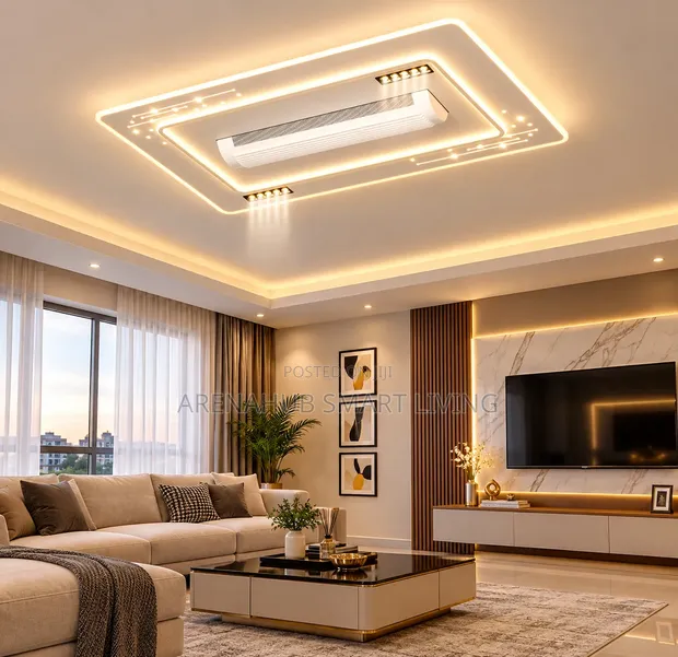 Smart Bladeless LED Ceiling Fan with Bluetooth Audio - 1