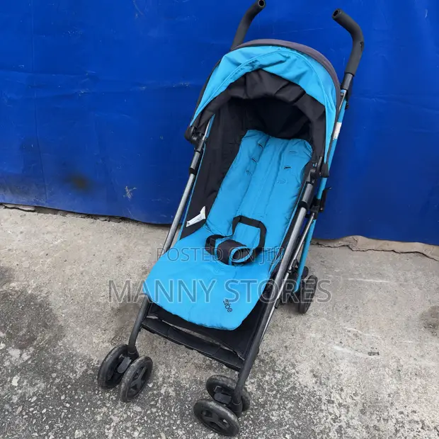 Light Baby Stroller - Blue & Black - 1