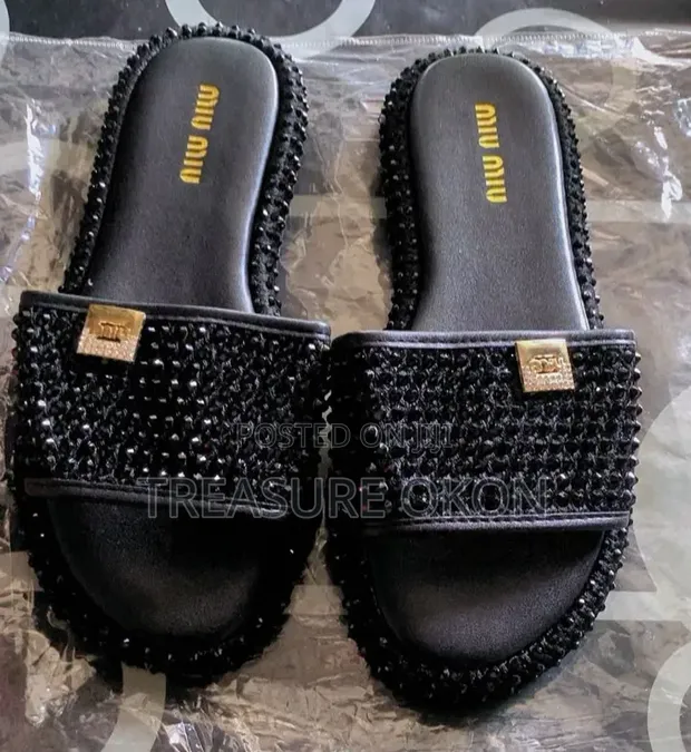 Brand New Nike Women's Leather Slippers - Size 40 - 1