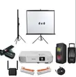 Projector, Screen & Rechargeable Speaker Rental - 1