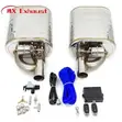Electric Exhaust Cutout with Remote Control - Stainless Steel - 2