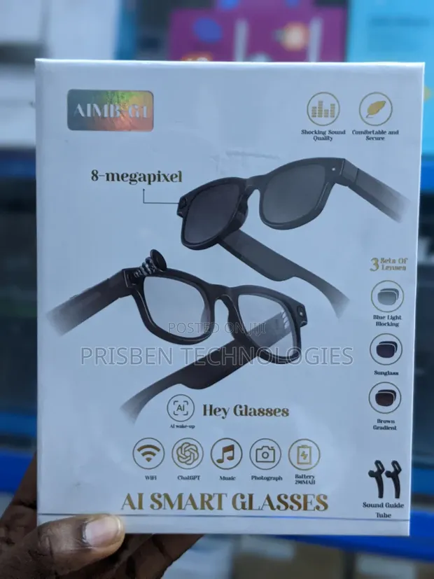 AI Smart Eye Glass Camera 8MP - 1