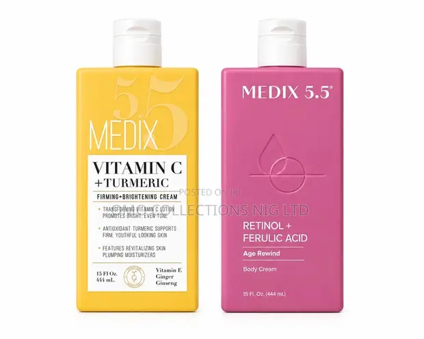 Medix 5.5 Double Power Glow Combo - Vitamin C Turmeric & Retinol Cream - 1