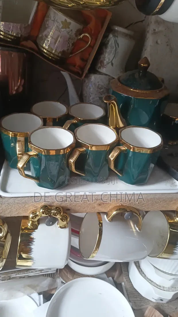 6-Piece Cup Set with Kettle Jug - 1