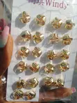 Zuppy Stud Earrings - Gold & Silver - 2