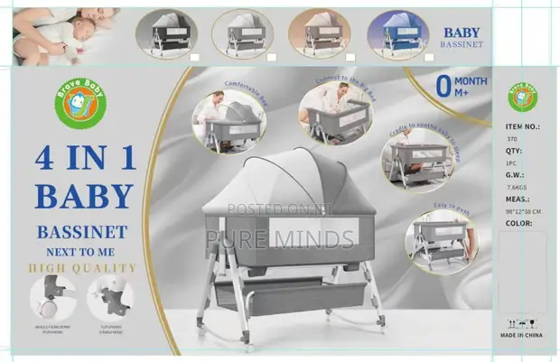 4-in-1 Baby Bassinet & Rocker - Close to Me - 1