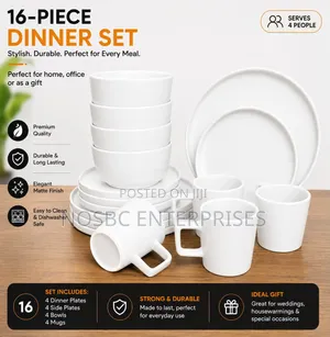 16pcs Ceramic Dinner Set - Brand New