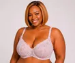 None Padded Bra - Pink Lace, Size 40C - 1