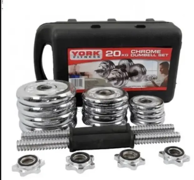Bodyfit 20kg Adjustable Dumbbell Set - 1