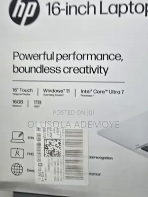 New HP OmniBook 5 16" Laptop - Intel Core Ultra 7, 16GB RAM, 1TB SSD