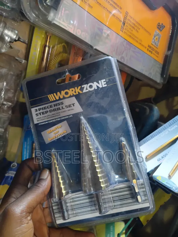 3pcs Step Drill Bit Set - Multi-Size - 1