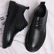 Hermes Classic Leather Lace-Up Shoes - Baki - 1