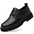Hermes Classic Leather Lace-Up Shoes - Baki - 3