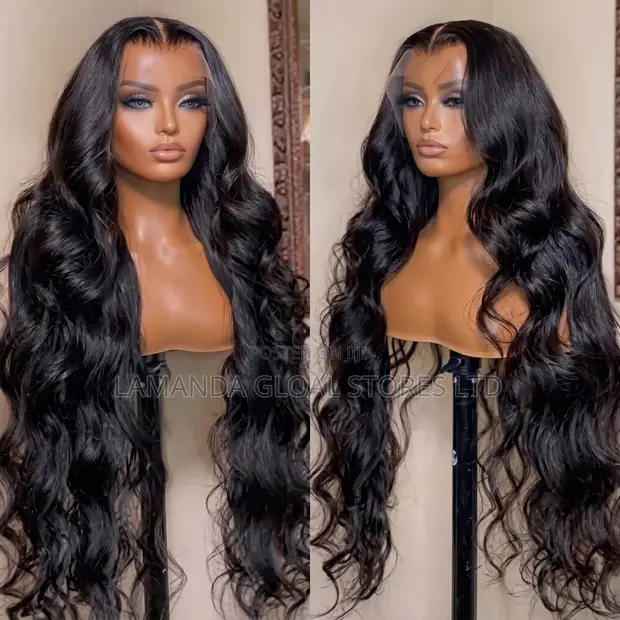 Long Loose Wave Middle Part HD Lace Front Human Hair Wig - 1
