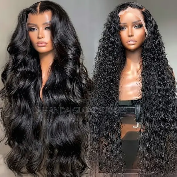 Long Body Wave Deep Curly HD Lace Front Human Hair Wig - 1