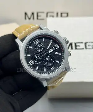 Megir Quality Men's Genuine Leather Wristwatch