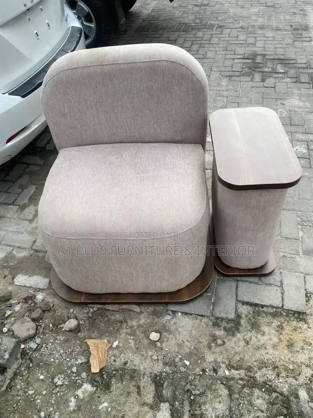 Modern Lounge Chair with Attached Side Table - Brand New - 1