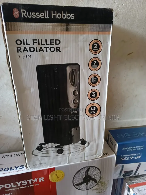 Russell Hobbs 1500W Oil-Filled Radiator Heater - 1