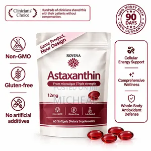 Rovina Astaxanthin 12mg 60 Softgels