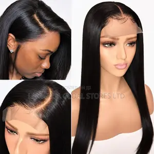 Doguwar Gashin Gashi Mai Santsi Tsakiya HD Lace Front Gashin Mutum