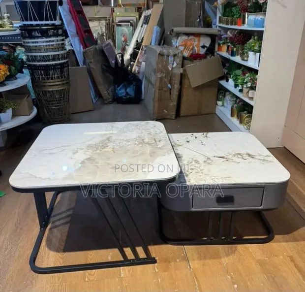 Brand New 2-in-1 Marble Centre Table - 1
