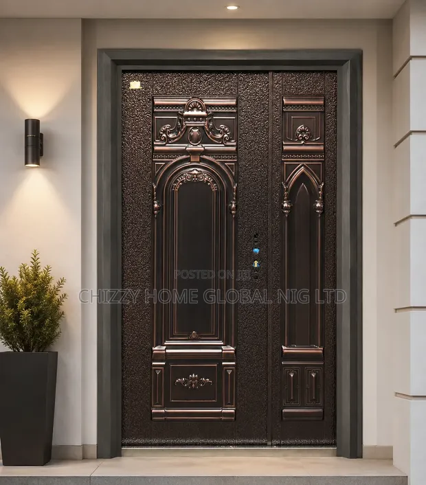 Luxury Italian Copper Cast Royal Design Door 7ft x 4ft - 1
