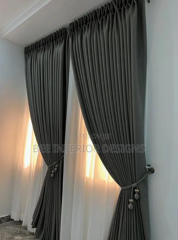 Royal Heritage Luxury Curtains - Gray - 1