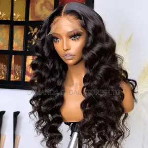Doguwar Gashi Mai Laushi Mai Girma na Gashi na Gaskiya (HD Lace Front Wig)