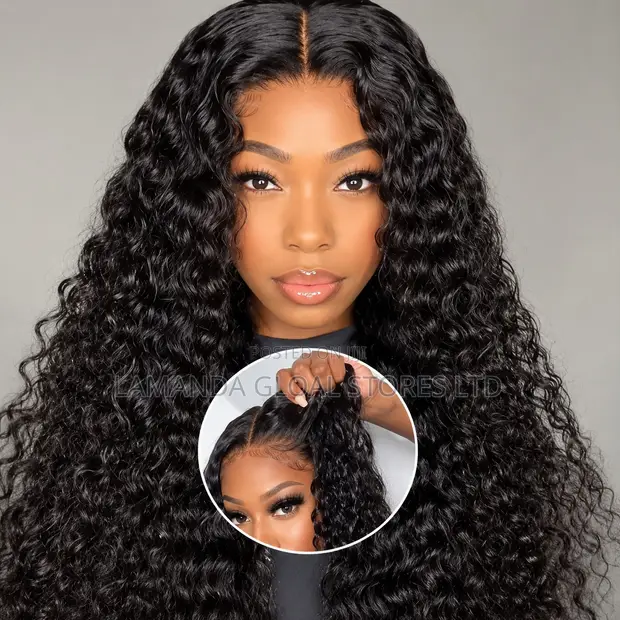 Long Deep Wave HD Lace Front Human Hair Wig - 1