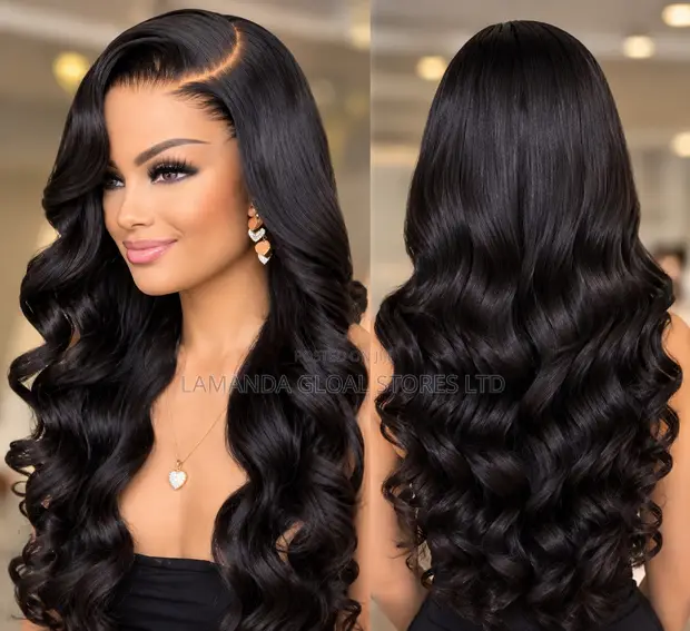 Long Body Wave Side Part HD Lace Front Human Hair Wig - 1