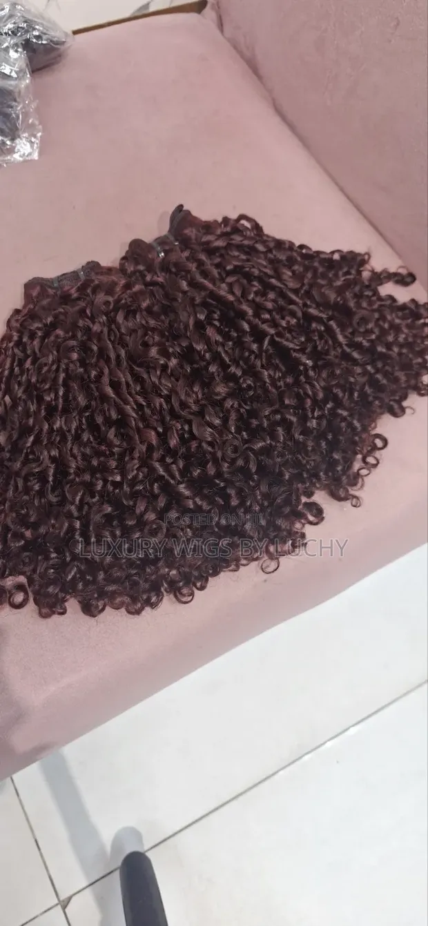 14" Pixie Curl 99J Human Hair Bundles - 1
