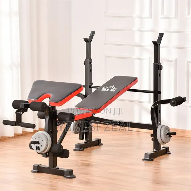 Bodyfit Adjustable Weight Bench Press with Free Gym Gloves - 1