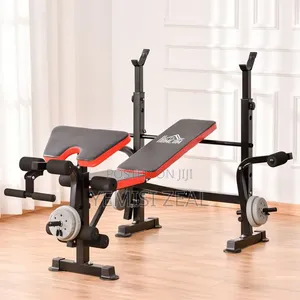 Bodyfit Adjustable Weight Bench Press with Free Gym Gloves