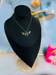 18 Karat Gold Angel Heart Wing Necklace - 1