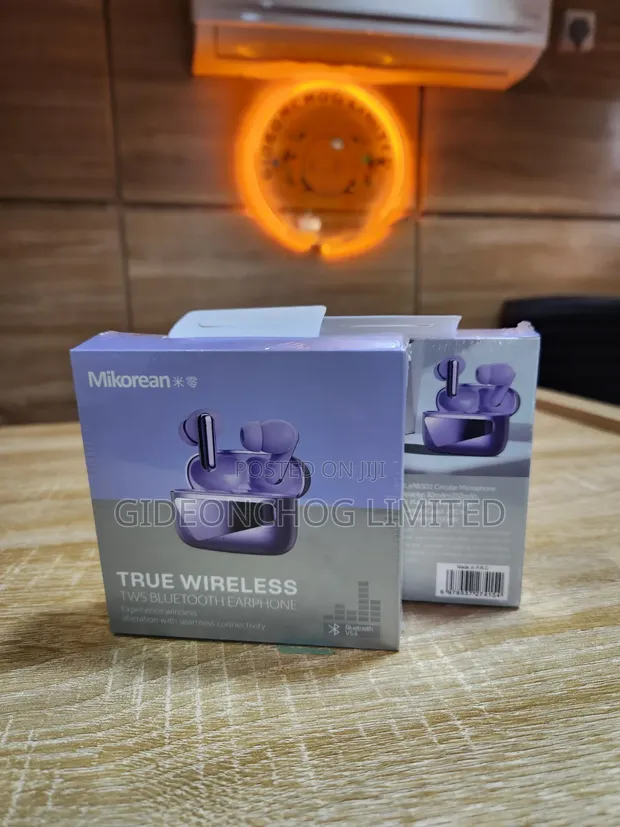 Mikonca T10 Wireless Earbuds - Purple - 1