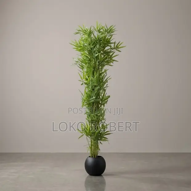 Artificial Blue Blossom Floor Plant in Luxury Vase - 1